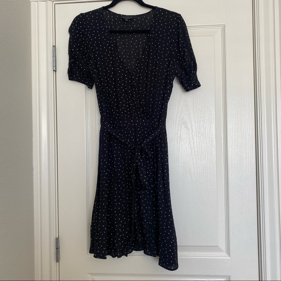 Moving Sale Last Chance! - Black and White Faux-Wrap Front Dress - Picture 2 of 6